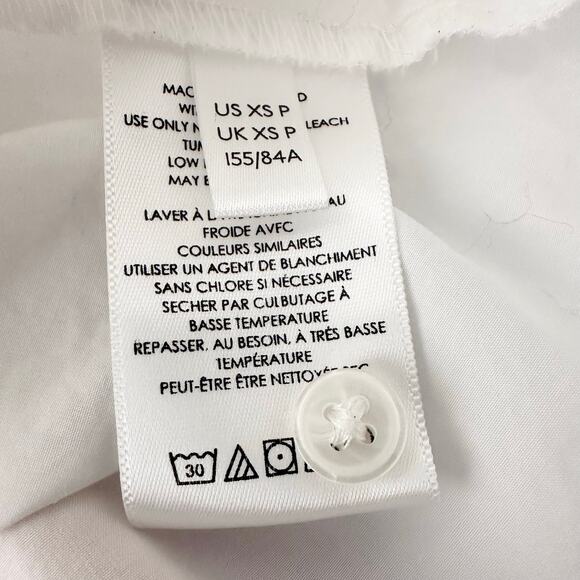 Anthropologie Maeve Corset Seamed Button Down | White | SZ XSP - Picture 13 of 14